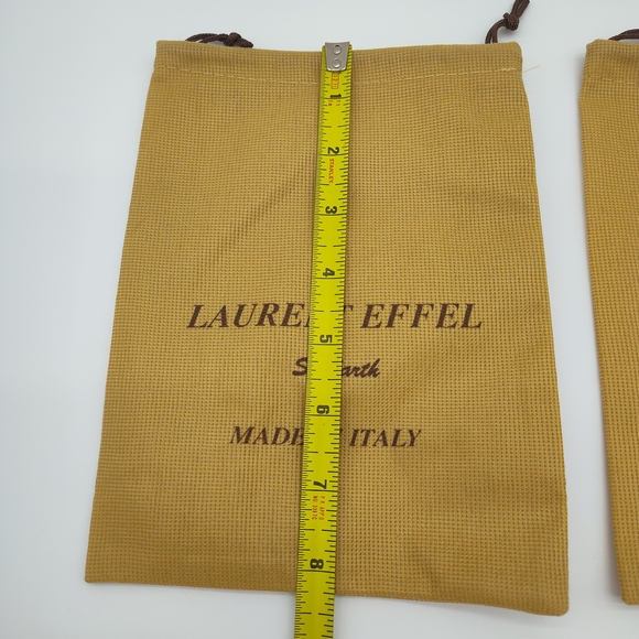 LAURENT EFFEL St Barth Dust Bags Set 2 Made in Italy Drawstring 8x7 - Picture 4 of 5